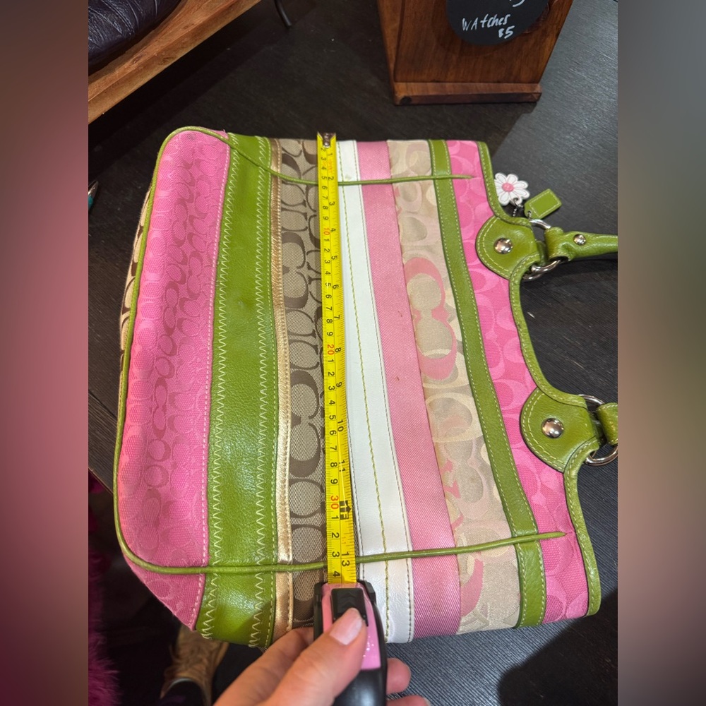 Coach Multicolor Striped Tote - Picture 7 of 11
